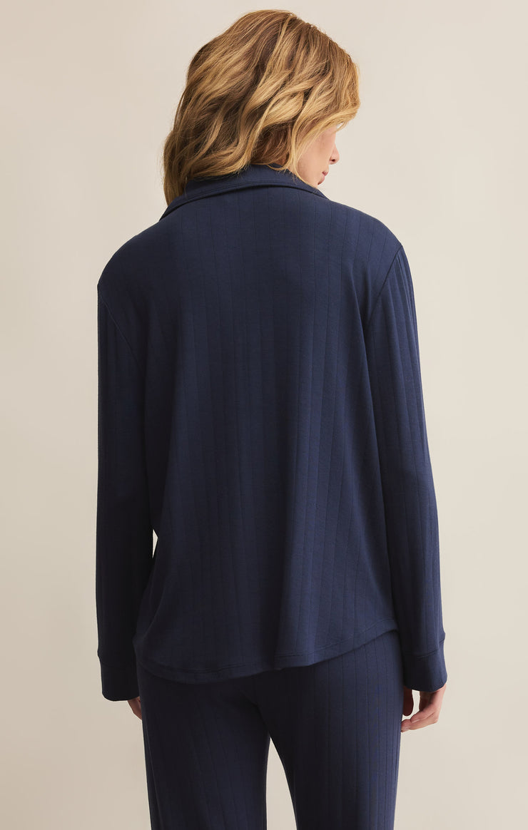 Tops Classique Rib Long Sleeve Top Eclipse