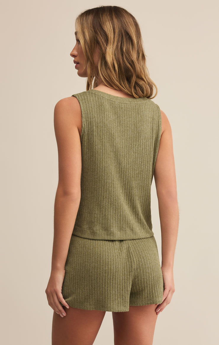 Tops Sloane V-Neck Rib Tank Fern