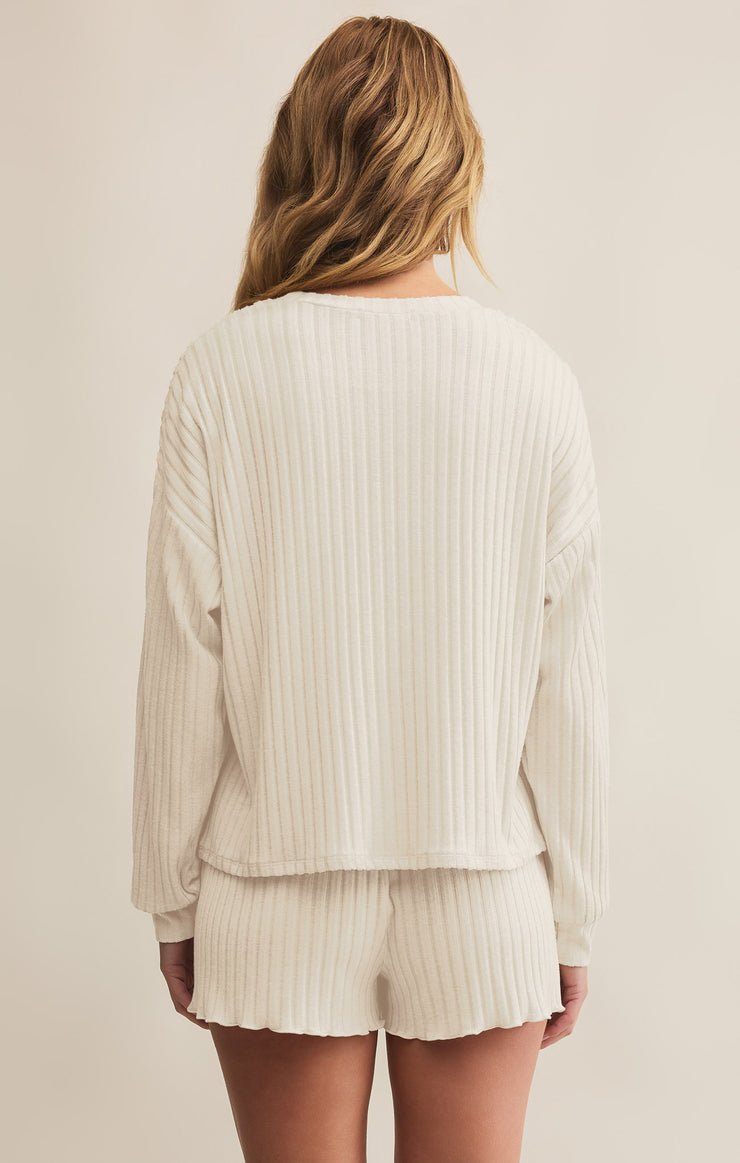 Tops Daydream Rib Long Sleeve Top Bone