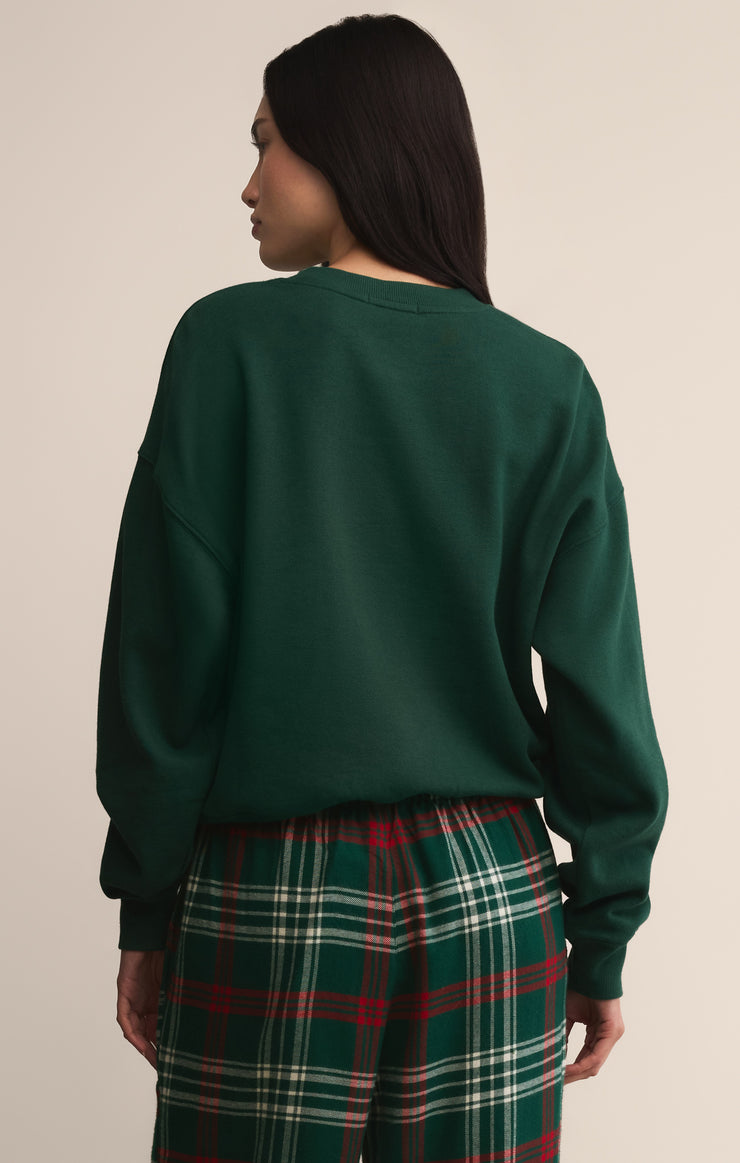 Tops Festive Holiday Sweatshirt Mistletoe