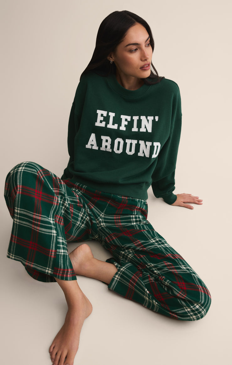 Tops Festive Holiday Sweatshirt Mistletoe