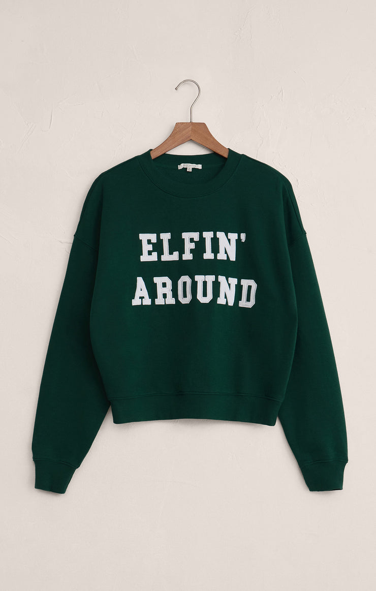 Tops Festive Holiday Sweatshirt Mistletoe