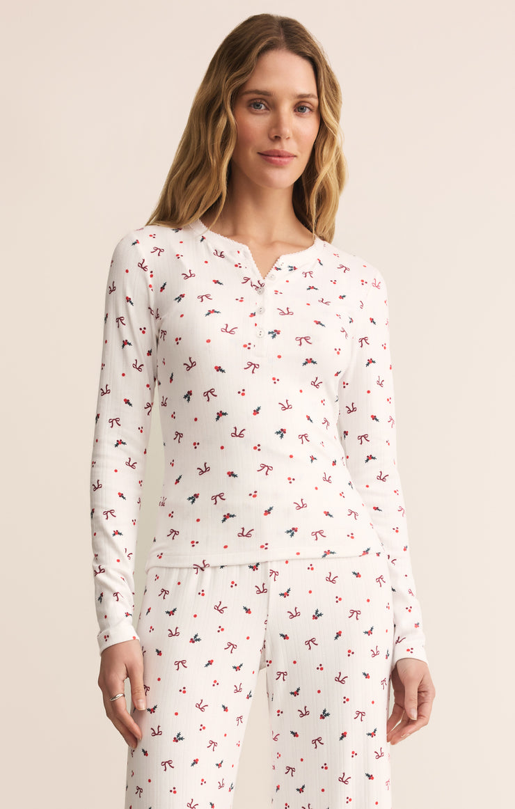 Tops Holly Pointelle Long Sleeve Top Holly Pointelle Long Sleeve Top