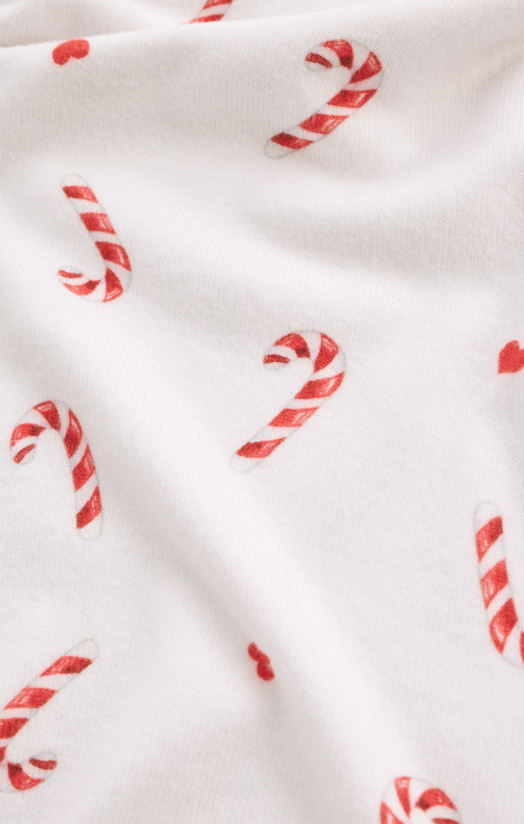 Tops Cozy Candy Cane Set White
