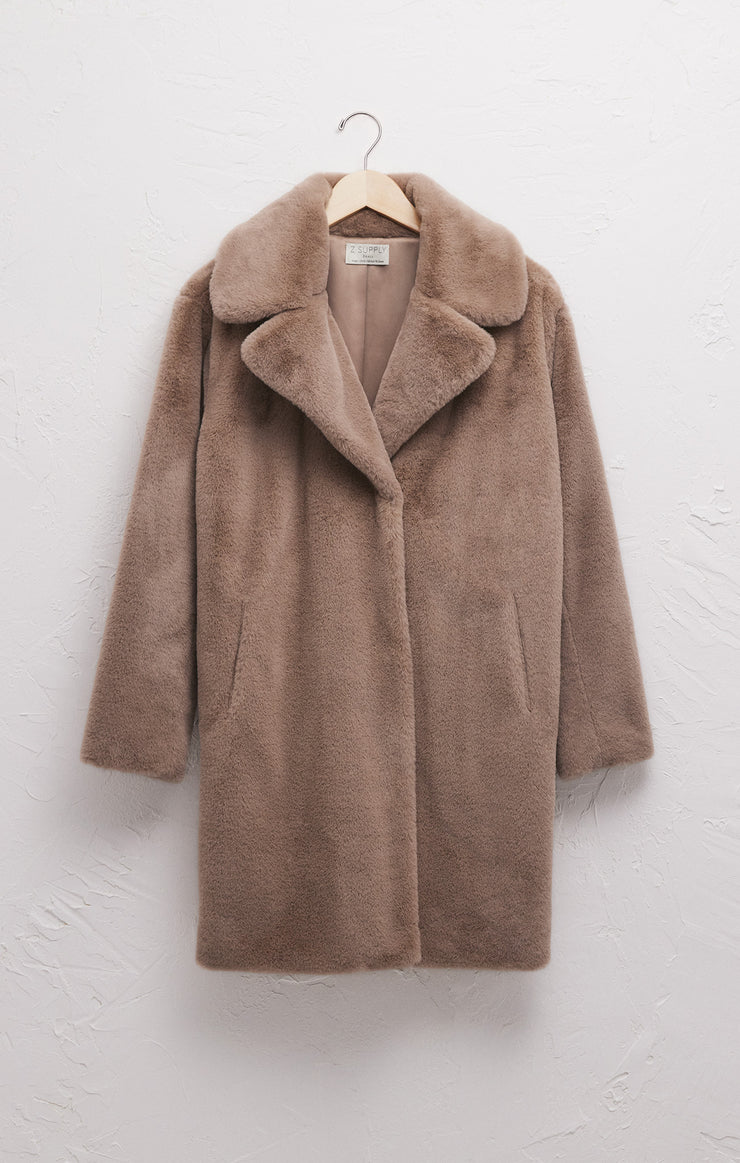 Jackets Jewel Faux Fur Coat Chai