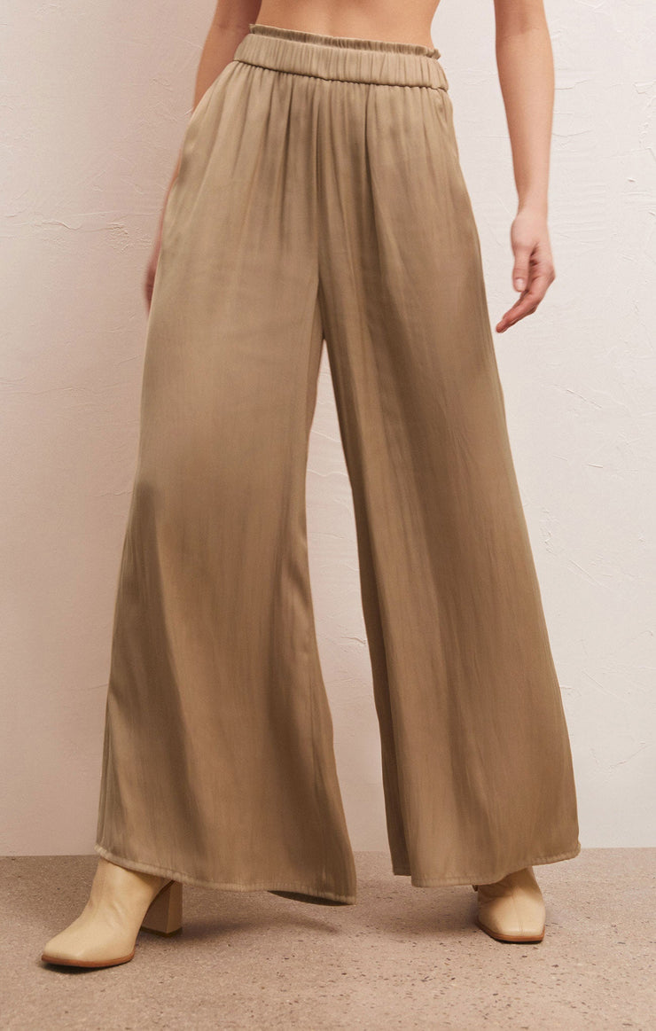 Pants Estate Luxe Sheen Wide Leg Pant Rattan