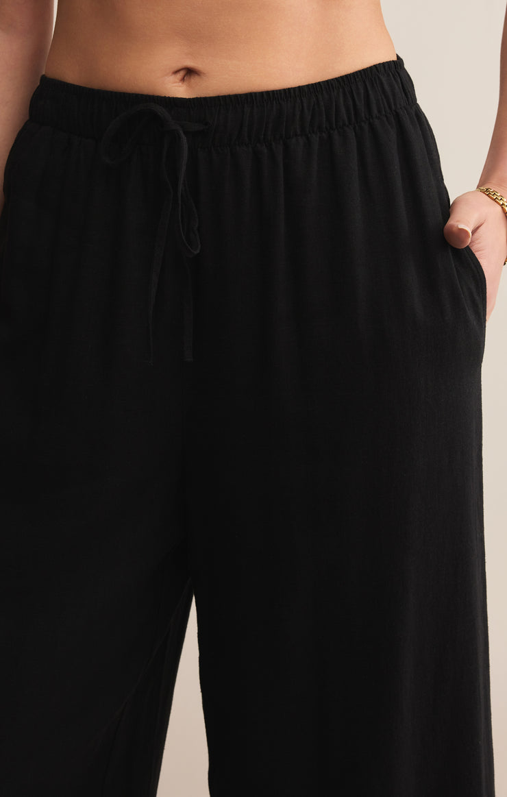 Pants Easton Textured Linen Pant Black