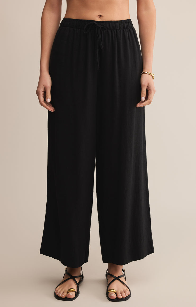 Pants Easton Textured Linen Pant Black