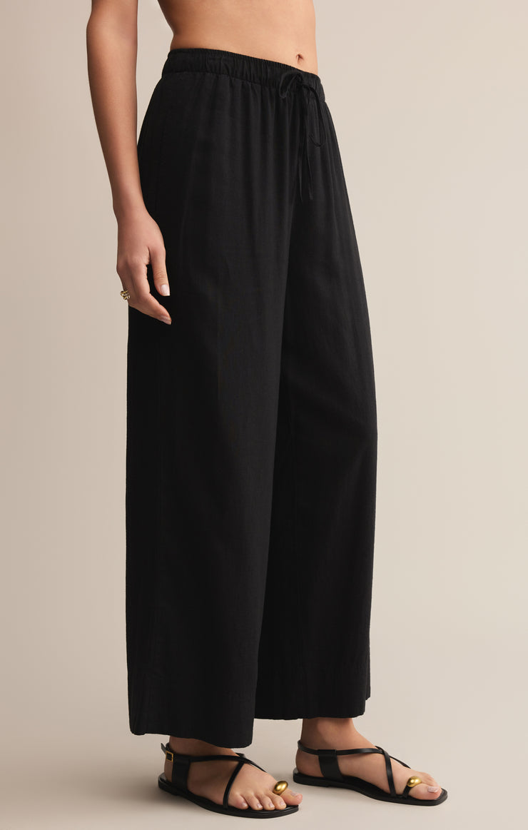 Pants Easton Textured Linen Pant Black