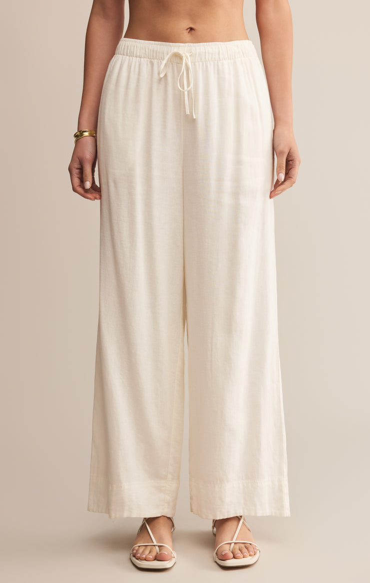 Pants Easton Textured Linen Pant White