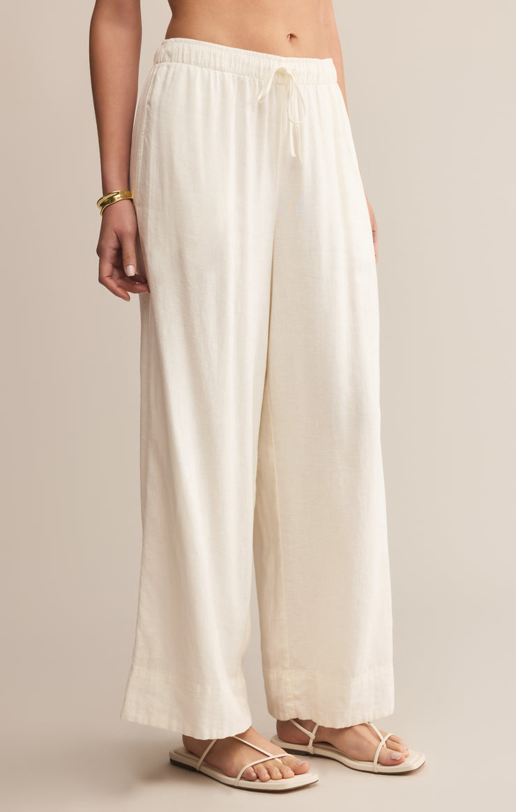 Pants Easton Textured Linen Pant White