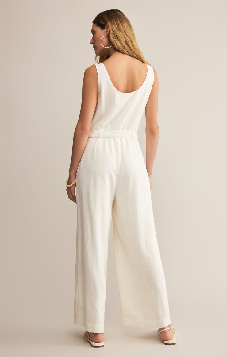 Pants Adler Linen Jumpsuit White