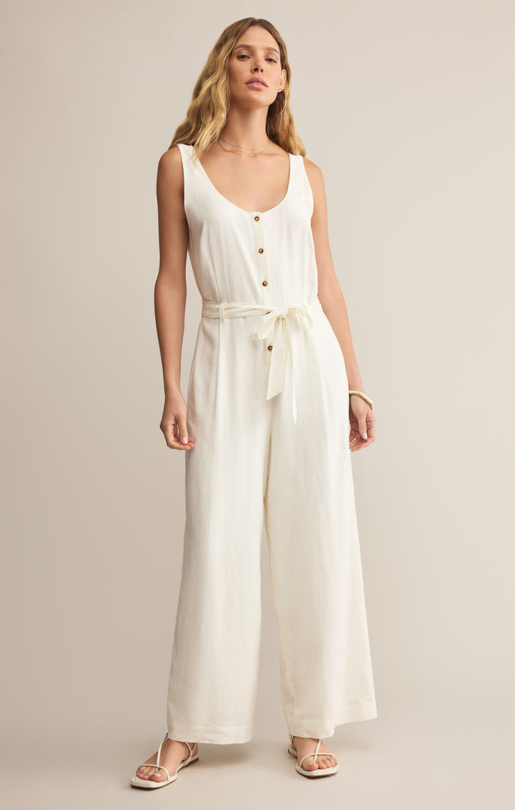 Pants Adler Linen Jumpsuit White