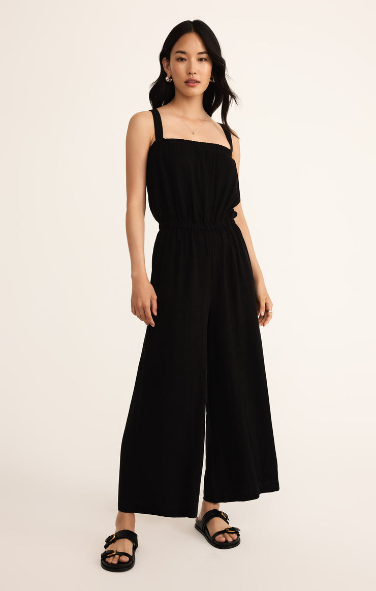 Pants Solara Linen Jumpsuit Black