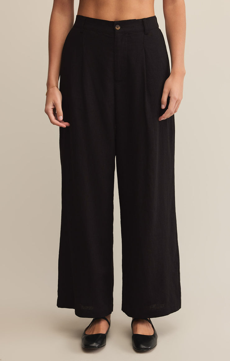 Pants Topanga Wide Leg Linen Pant Black