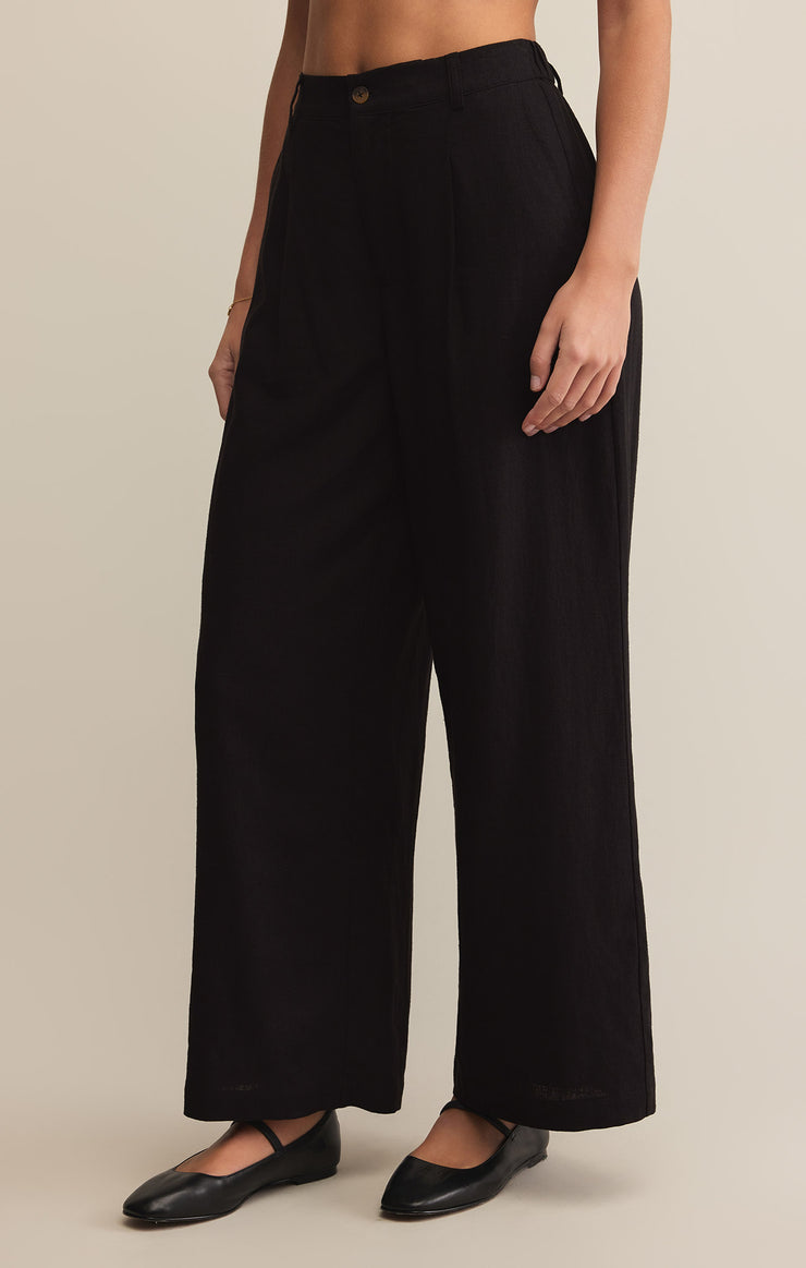 Pants Topanga Wide Leg Linen Pant Black