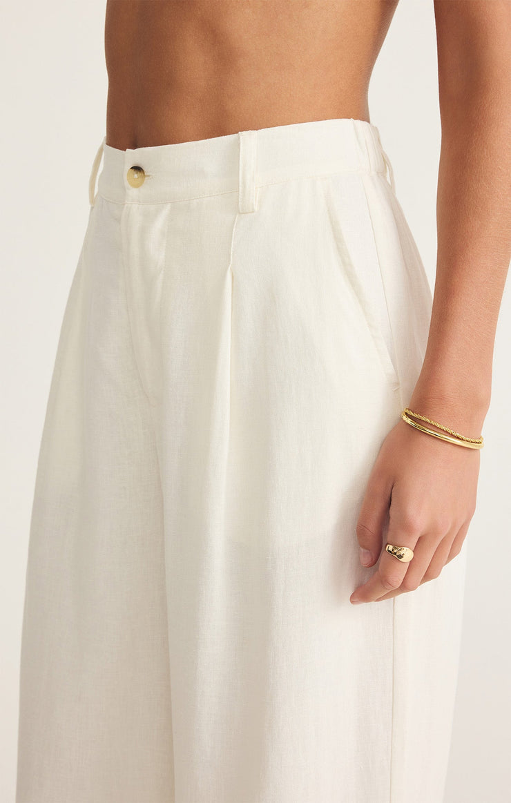 Pants Topanga Wide Leg Linen Pant White
