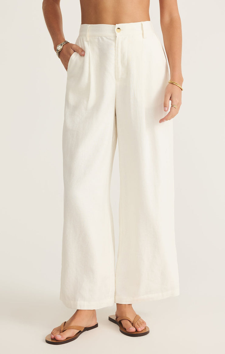 Pants Topanga Wide Leg Linen Pant White
