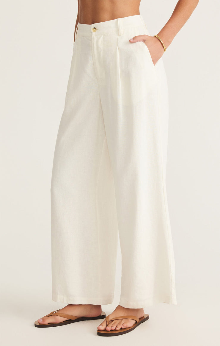Pants Topanga Wide Leg Linen Pant White