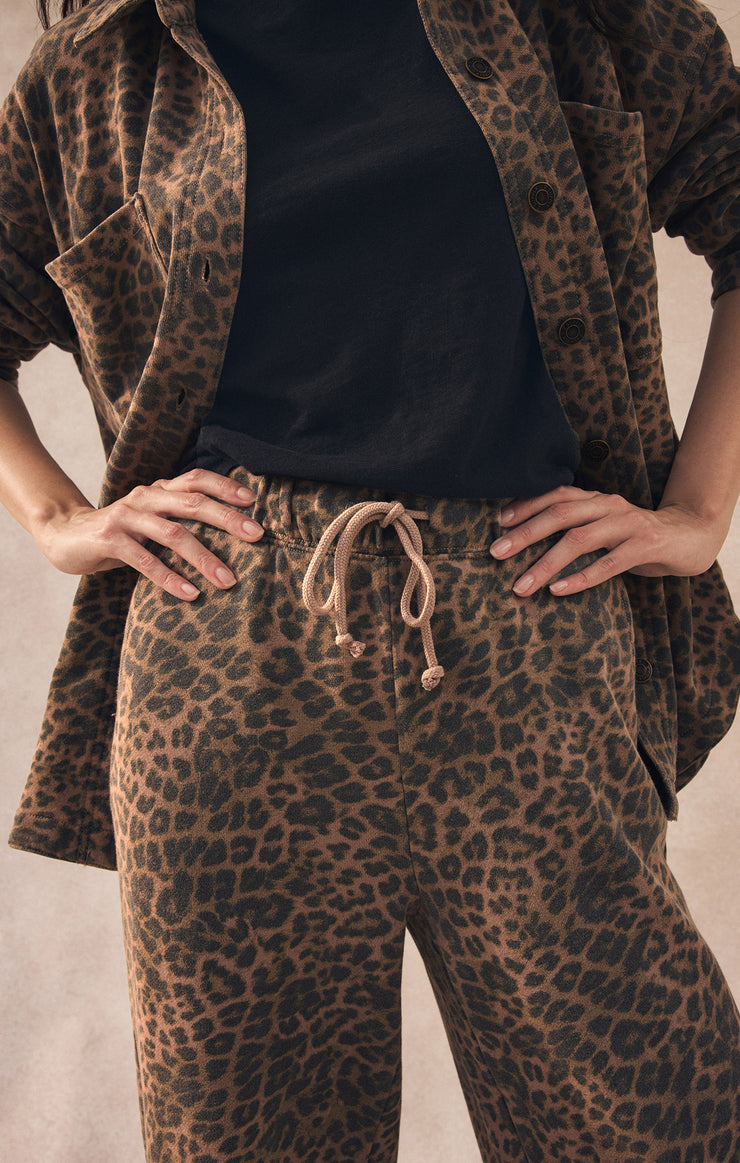 Pants Hunter Knit Leopard Pant Desert Tan