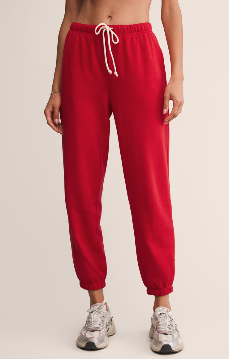 Pants Classic Boyfriend Jogger Festive Red