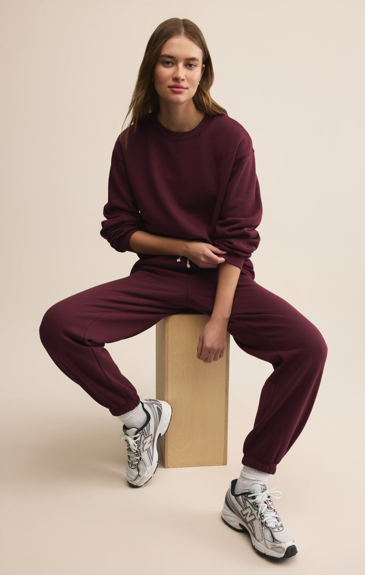 Pants Classic Boyfriend Jogger Merlot