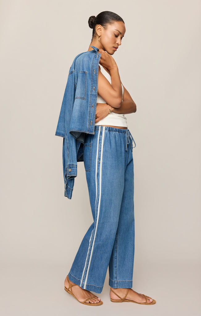 The Sidelines Denim Track Pant – Z SUPPLY