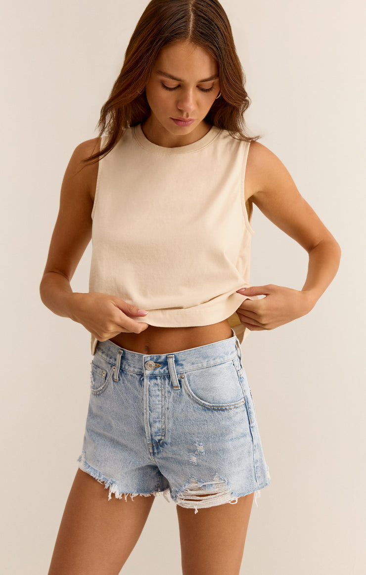 Shorts Classic Hi Rise Denim Short Sun Bleached Indigo