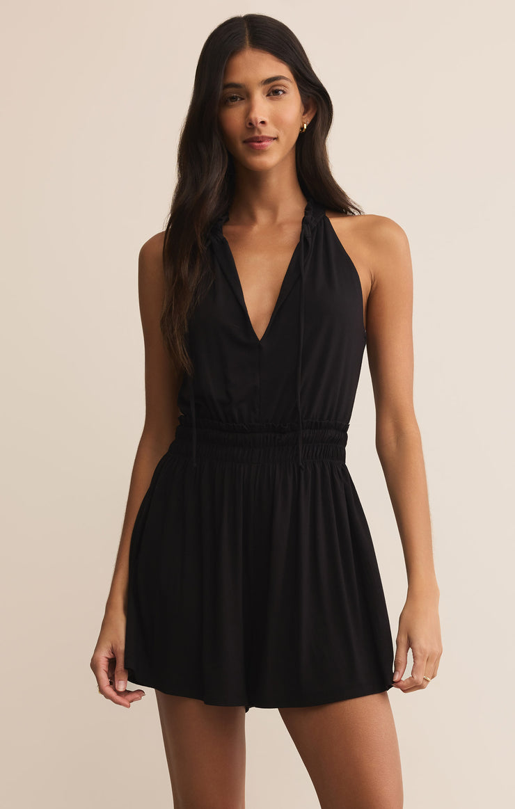 Shorts Rhea Sleek Jersey Romper Black