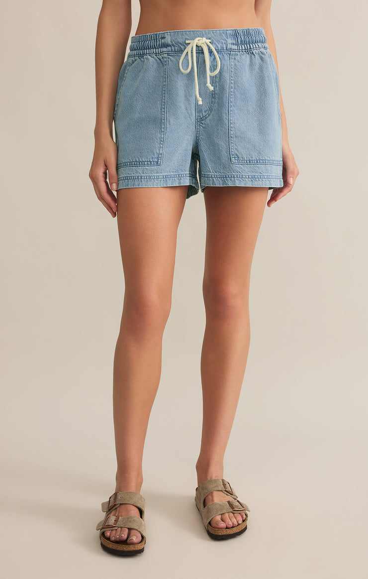 Shorts Summerland Luxe Soft Denim Short Light Vintage Indigo