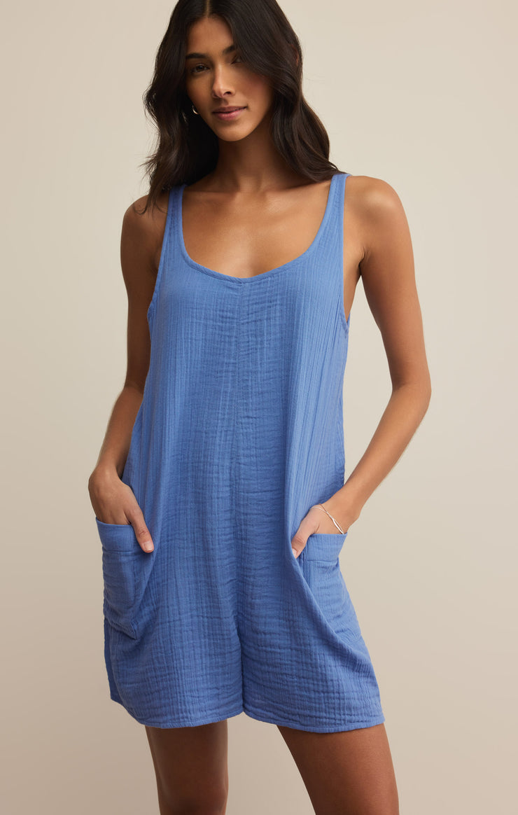 Shorts Calista Gauze Romper Bay Blue