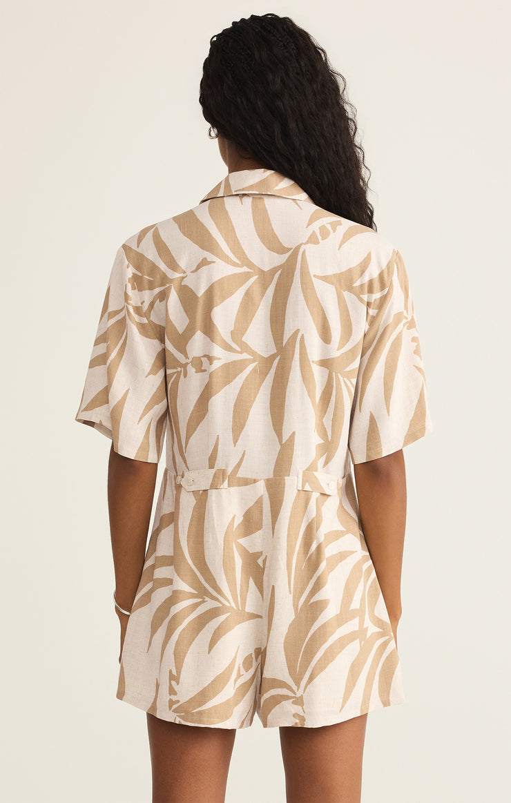 Shorts Marcel Tropical Palm Romper Santal