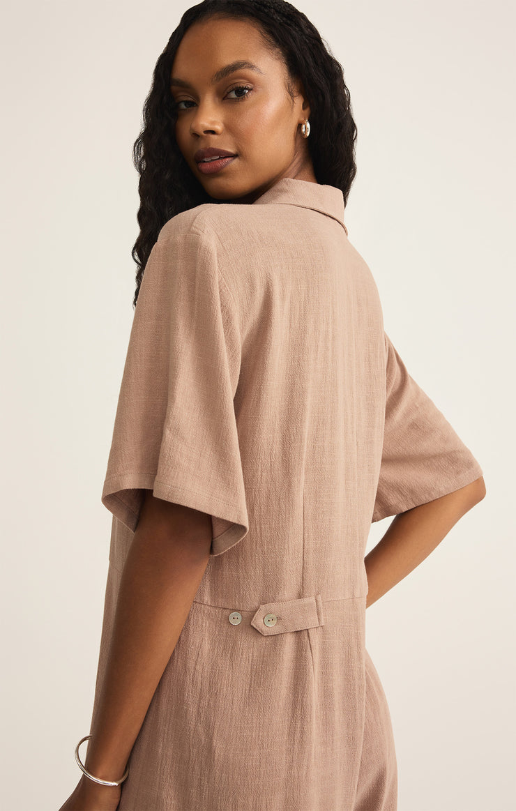 Shorts Marcell Button Up Romper Iced Coffee