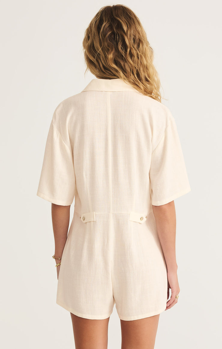 Shorts Marcell Button Up Romper Sea Salt