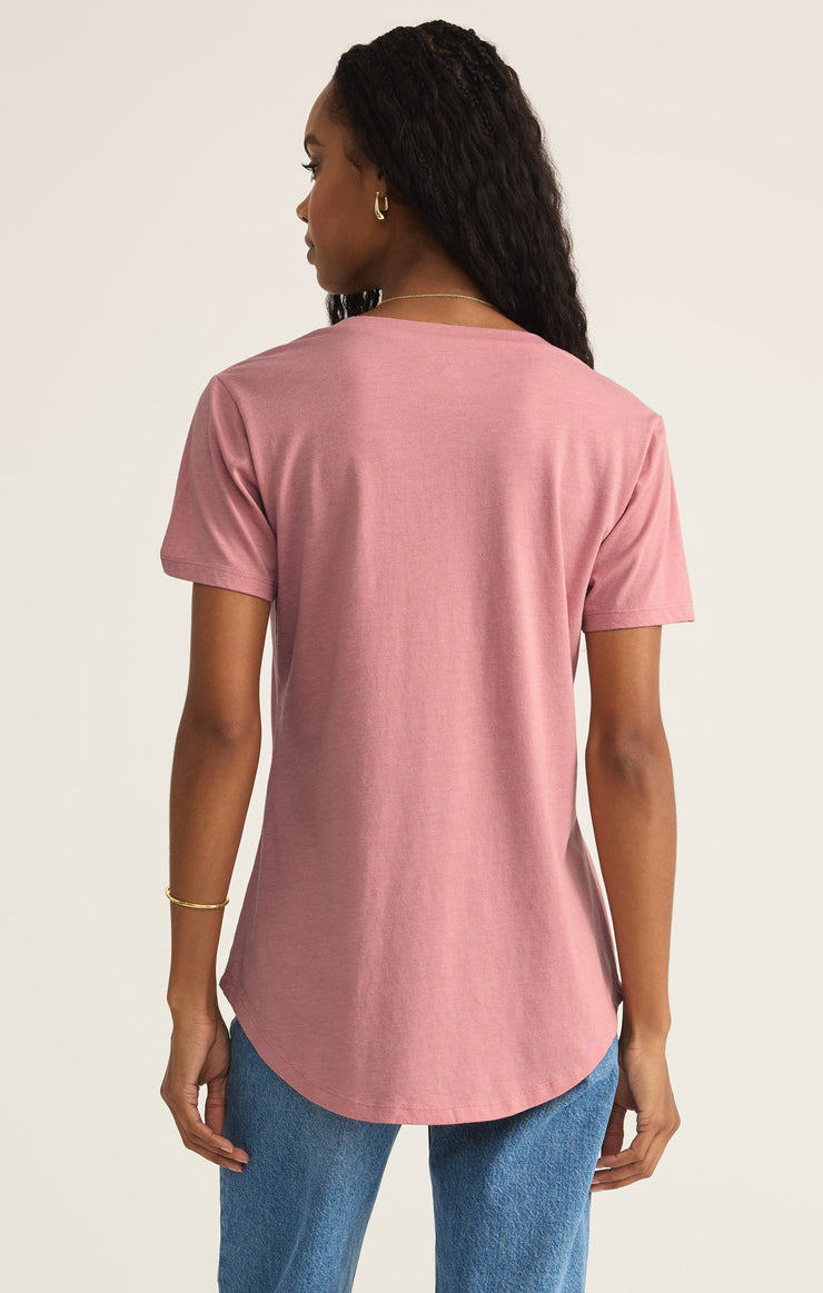 Tops Pocket Tee Pink Smoke