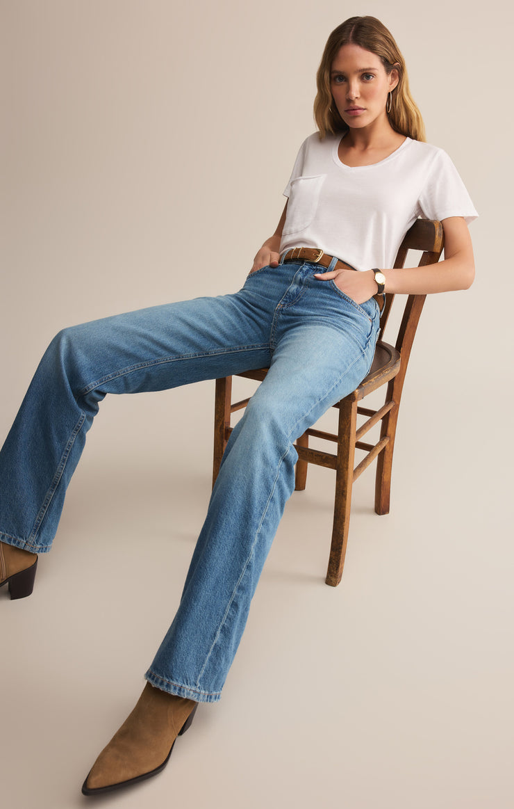 Tops Pocket Tee White