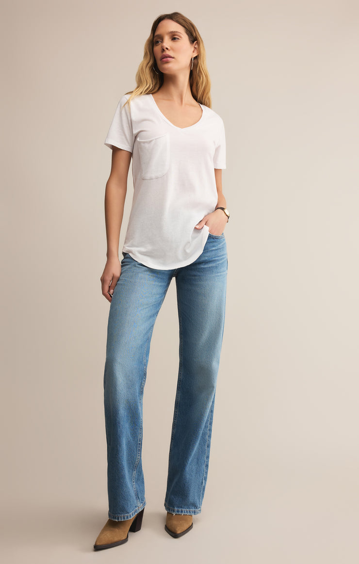 Tops Pocket Tee White