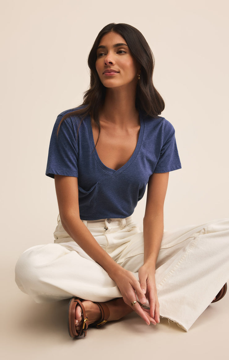 Tops Pocket Tee Yacht Blue