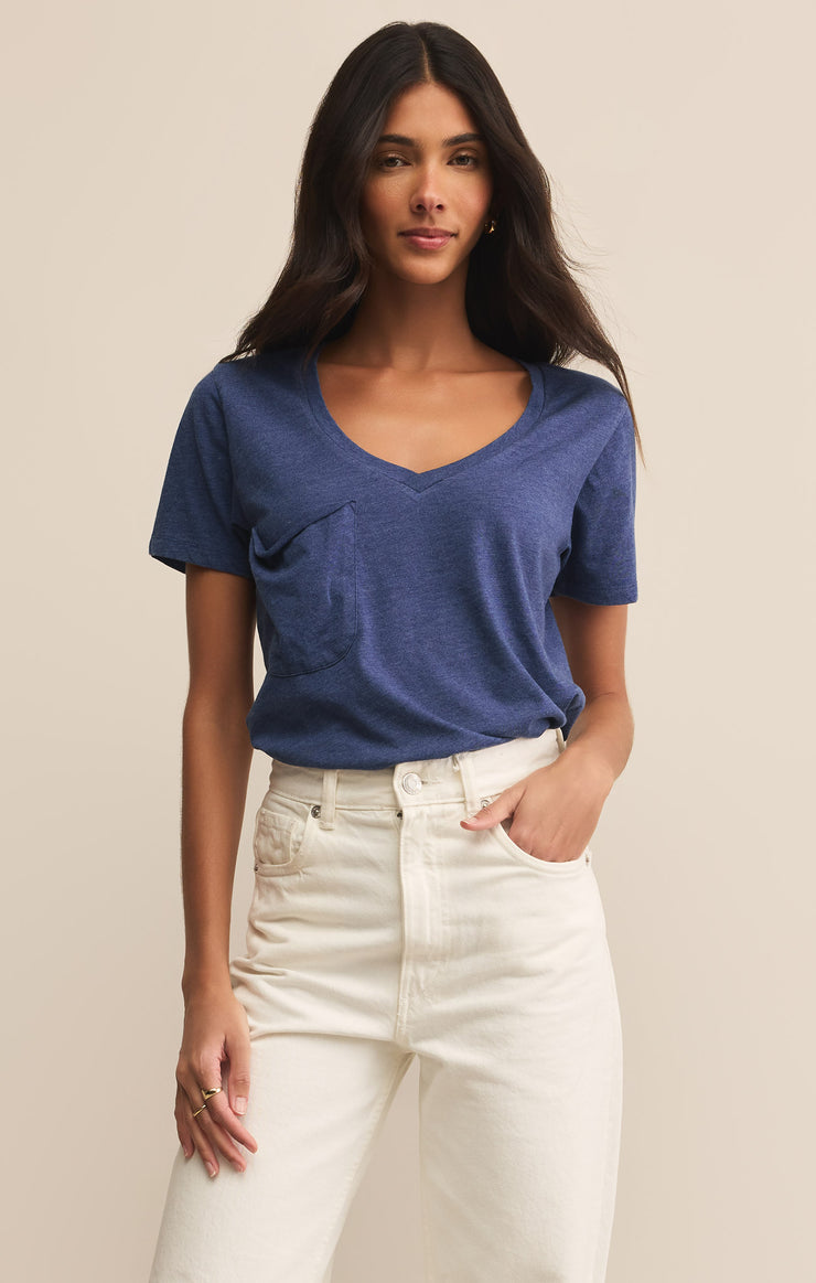 Tops Pocket Tee Yacht Blue