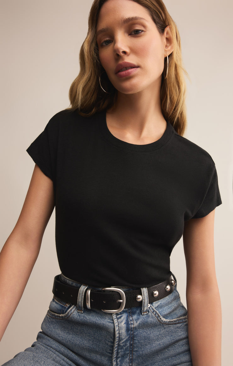 Tops Modern Slub Tee Black