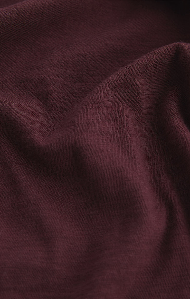 Tops Modern Slub Tee Berry Wine