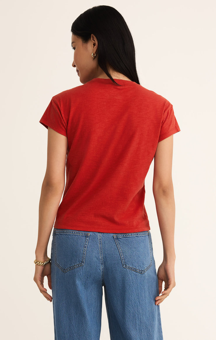 Tops Modern Slub Tee Cabana Red