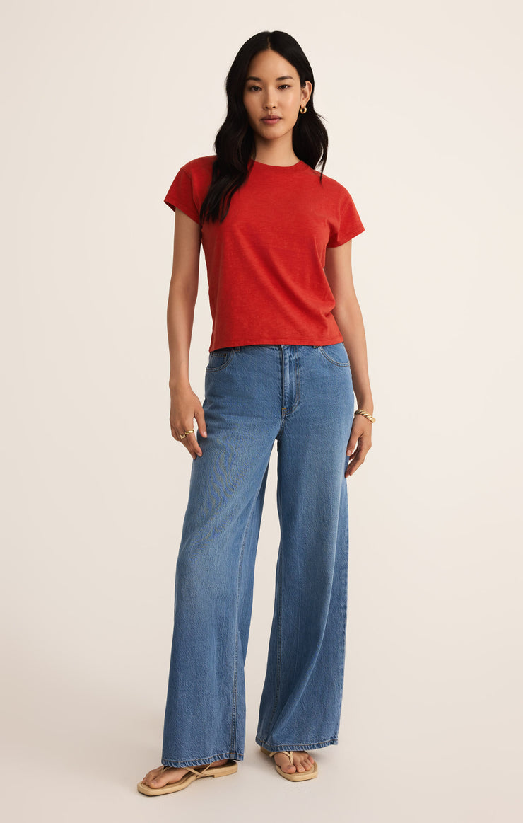 Tops Modern Slub Tee Cabana Red