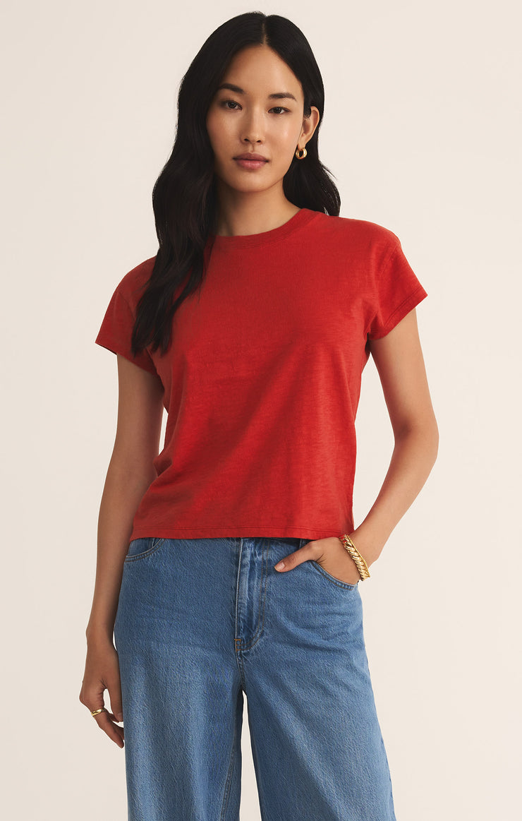 Tops Modern Slub Tee Cabana Red