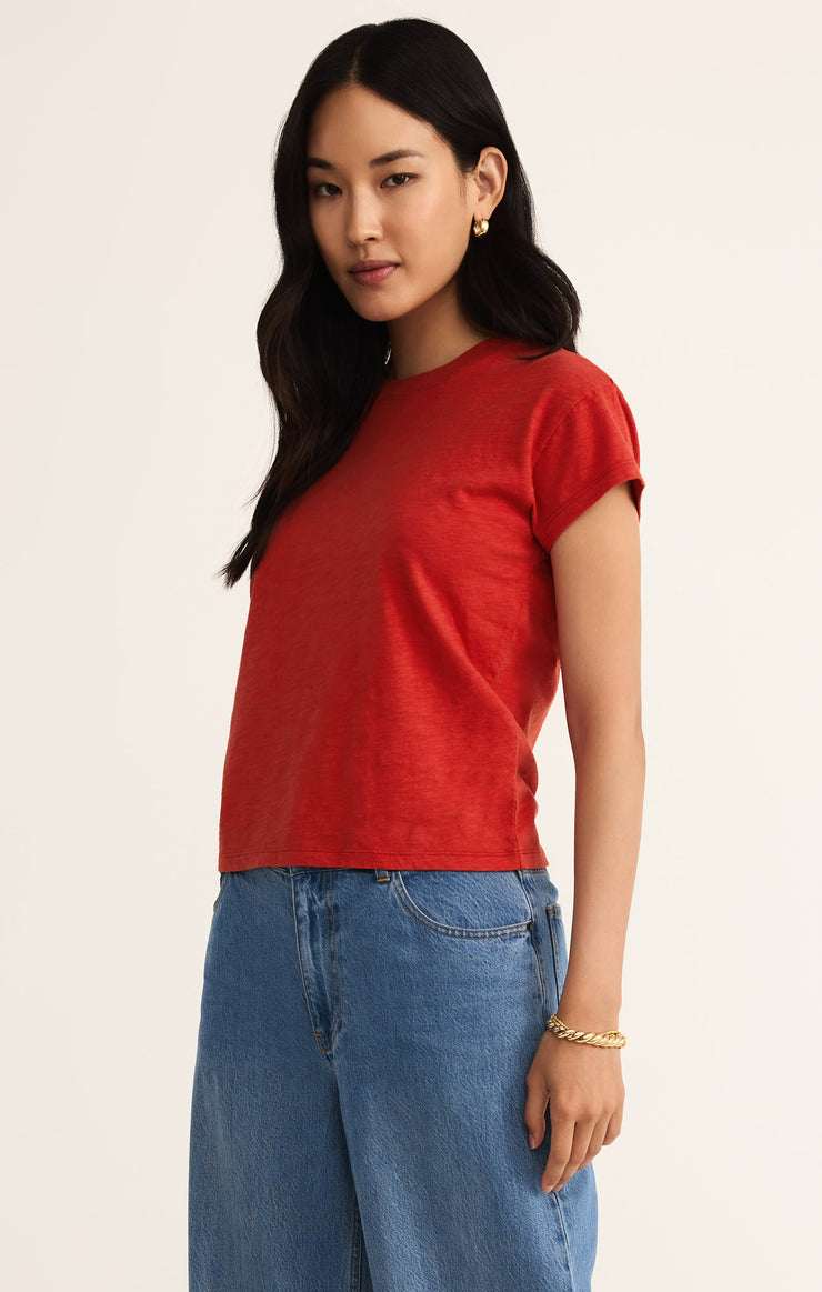 Tops Modern Slub Tee Cabana Red