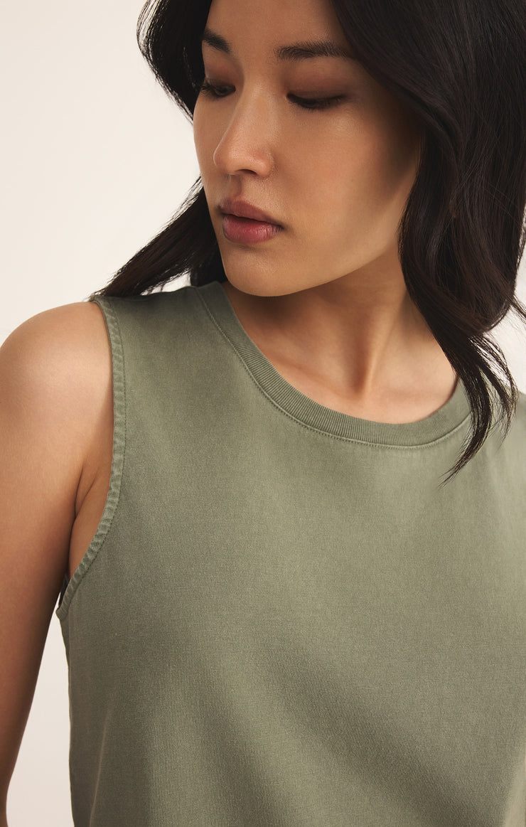 Tops Sloane Cotton Jersey Tank Avocado