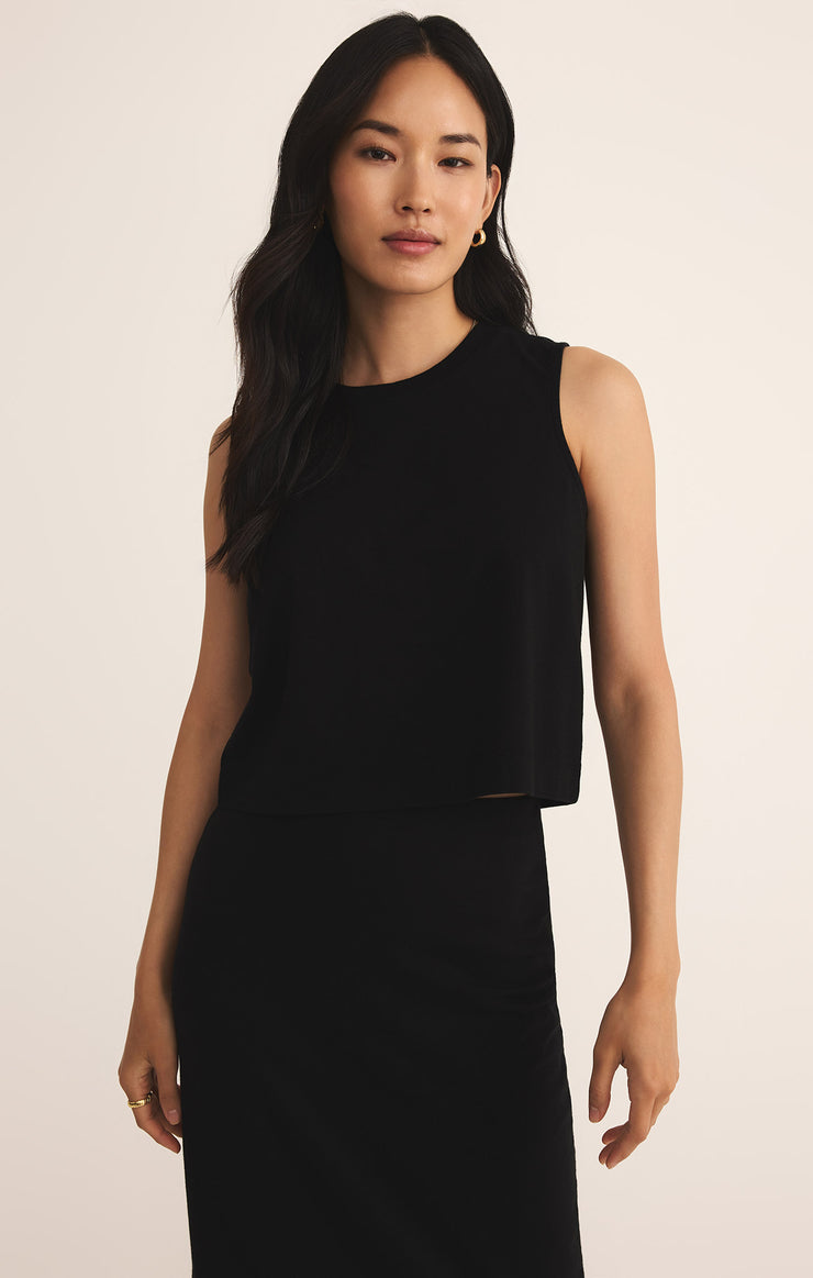 Tops Sloane Cotton Jersey Tank True Black