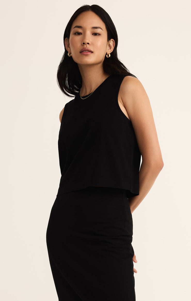 Tops Sloane Cotton Jersey Tank True Black
