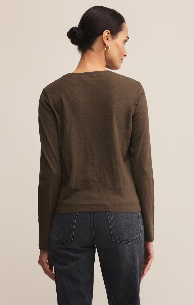 Tops Modern Slub Long Sleeve Top Tavern