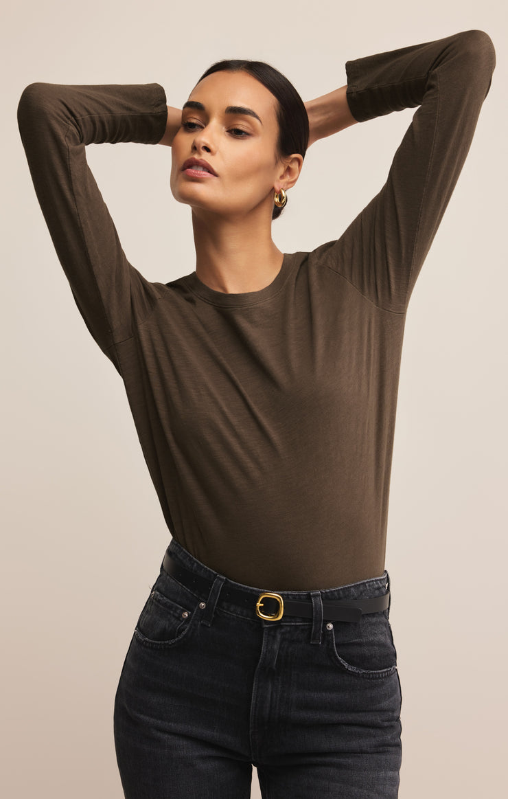 Tops Modern Slub Long Sleeve Top Tavern